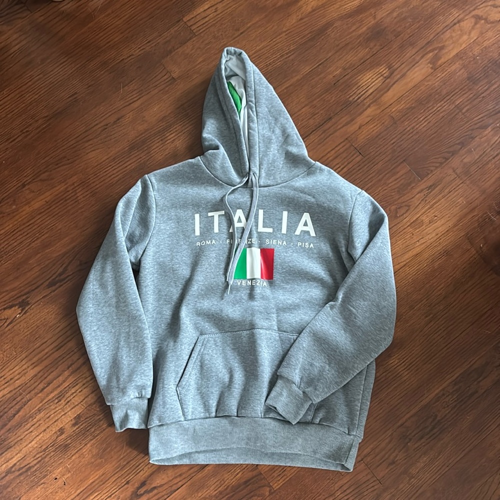 gray italia hoodie